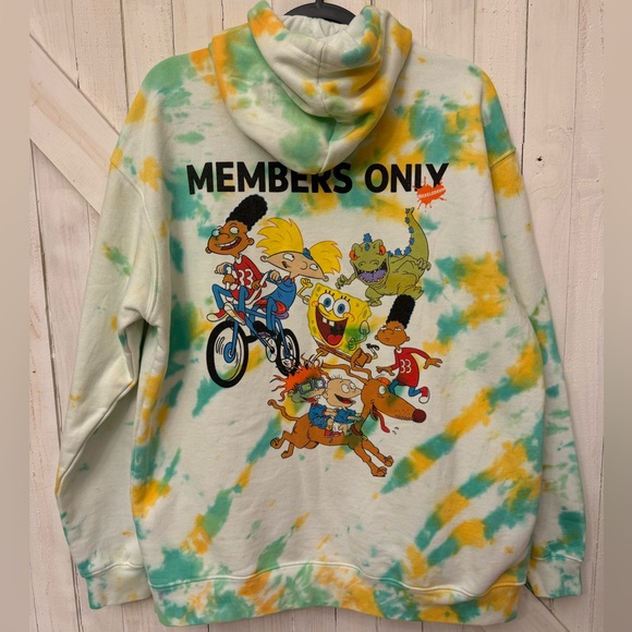 Nickelodeon - Slime Stained Hoodie!! Gross!! Just Kidding! Tie-dyed Unisex Shirt - Picture 1 of 4